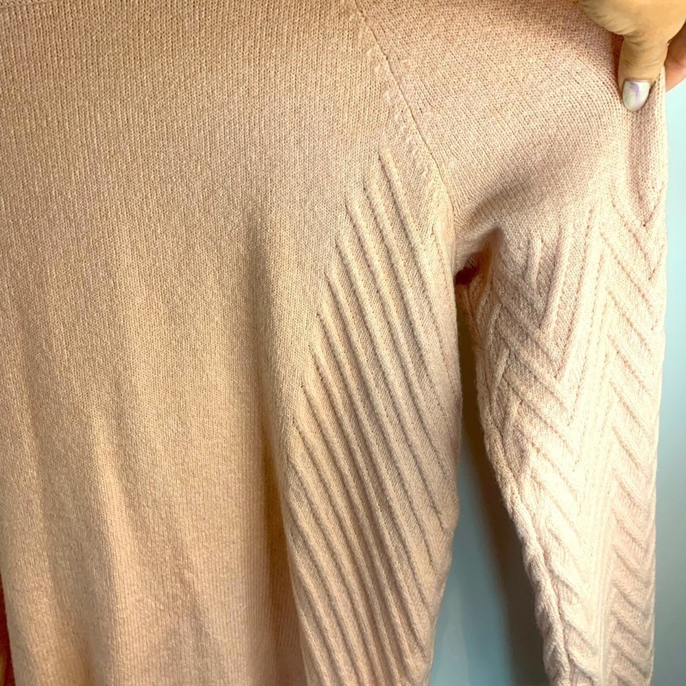 Calvin Klein Cozy Baby Pink Ribbed Knit Turtleneck Sweater - Picture 7 of 11